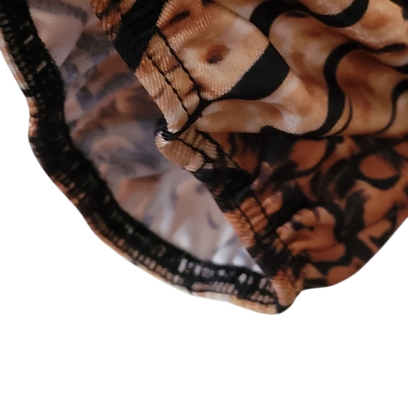 Tiger Print Blossom 3/4 Sleeve Front Pocket Tiered Midi Dress - Picture 14 of 15